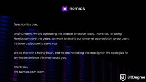 Read more about the article Crypto Aggregator Nomics Shuts Down